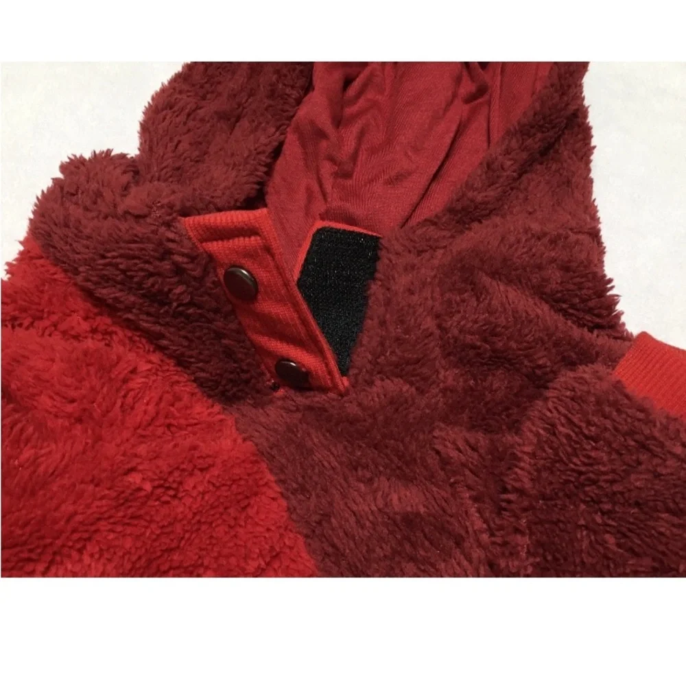Frisco Pet Apparel XL Dog Burgundy Red Fleece Pullover Hoodie